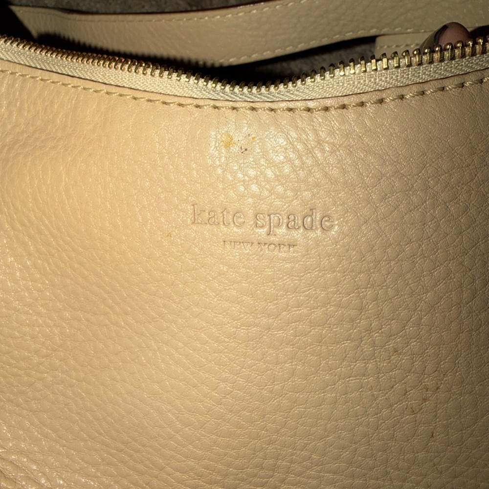 Kate Spade Beige Leather Shoulder Bag - Picture 3 of 9
